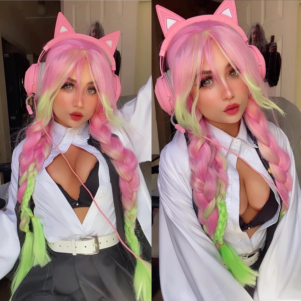 Sedutor Cosplay da Mitsuri de Demon Slayer por loltrxnity