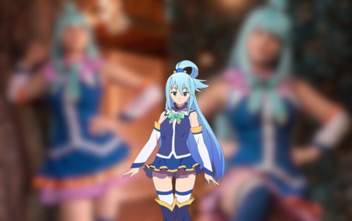 Modelo Komori fez um apaixonante cosplay de Aqua de Konosuba