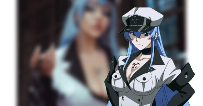 Modelo hana.cos encarna a impecável Esdeath de Akame Ga Kill em um belíssimo cosplay