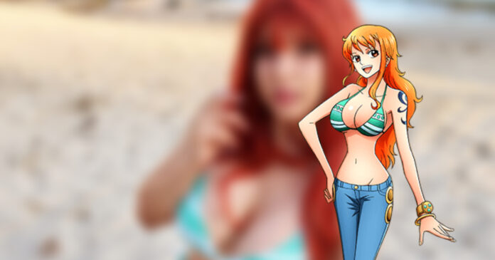 Modelo shermie_cos deslumbra com incrível cosplay da icônica Nami de One Piece