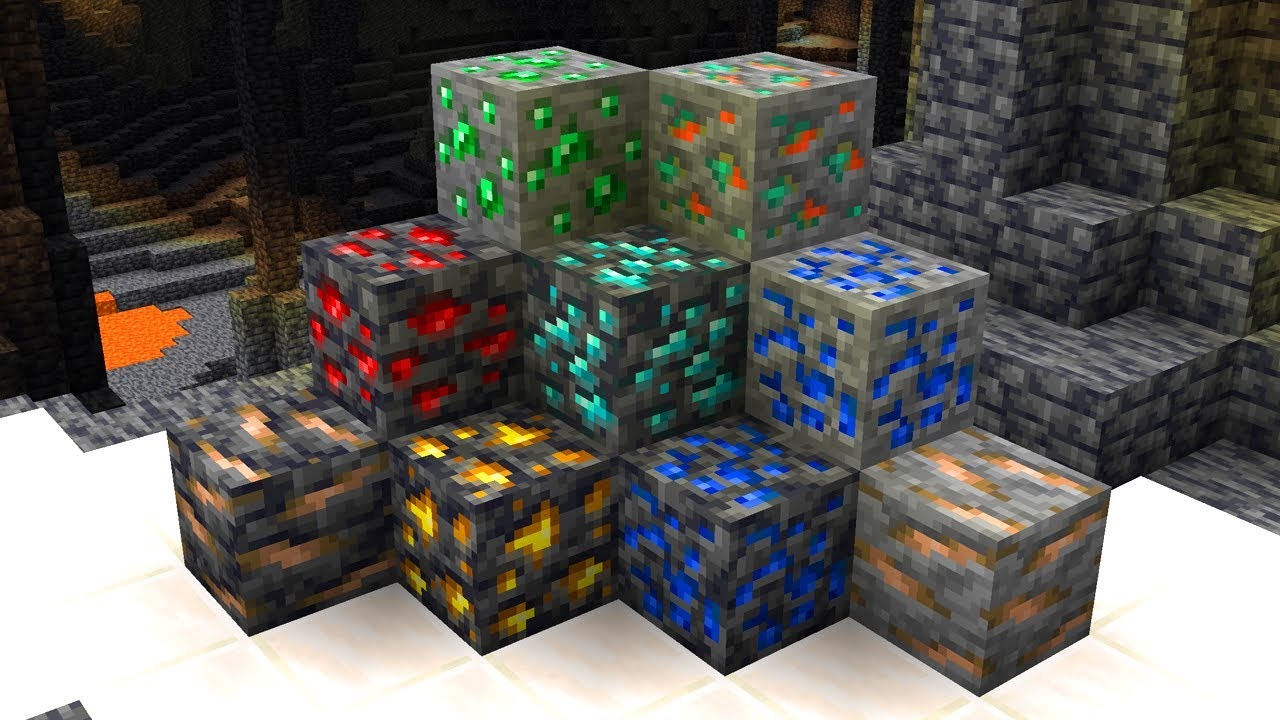 camadas minerios minecraft