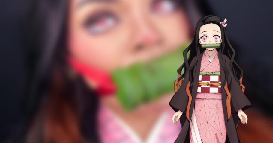 Cosplayer likkanink_ brilha ao recriar a icônica Nezuko Kamado de Demon Slayer em deslumbrante cosplay