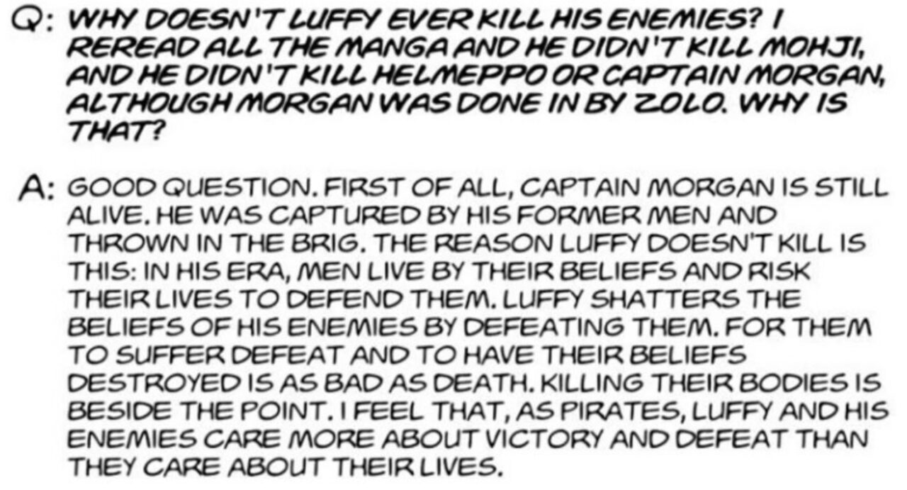 A razão por trás de Luffy não matar seus adversários em One Piece é mais obscura do que se imagina