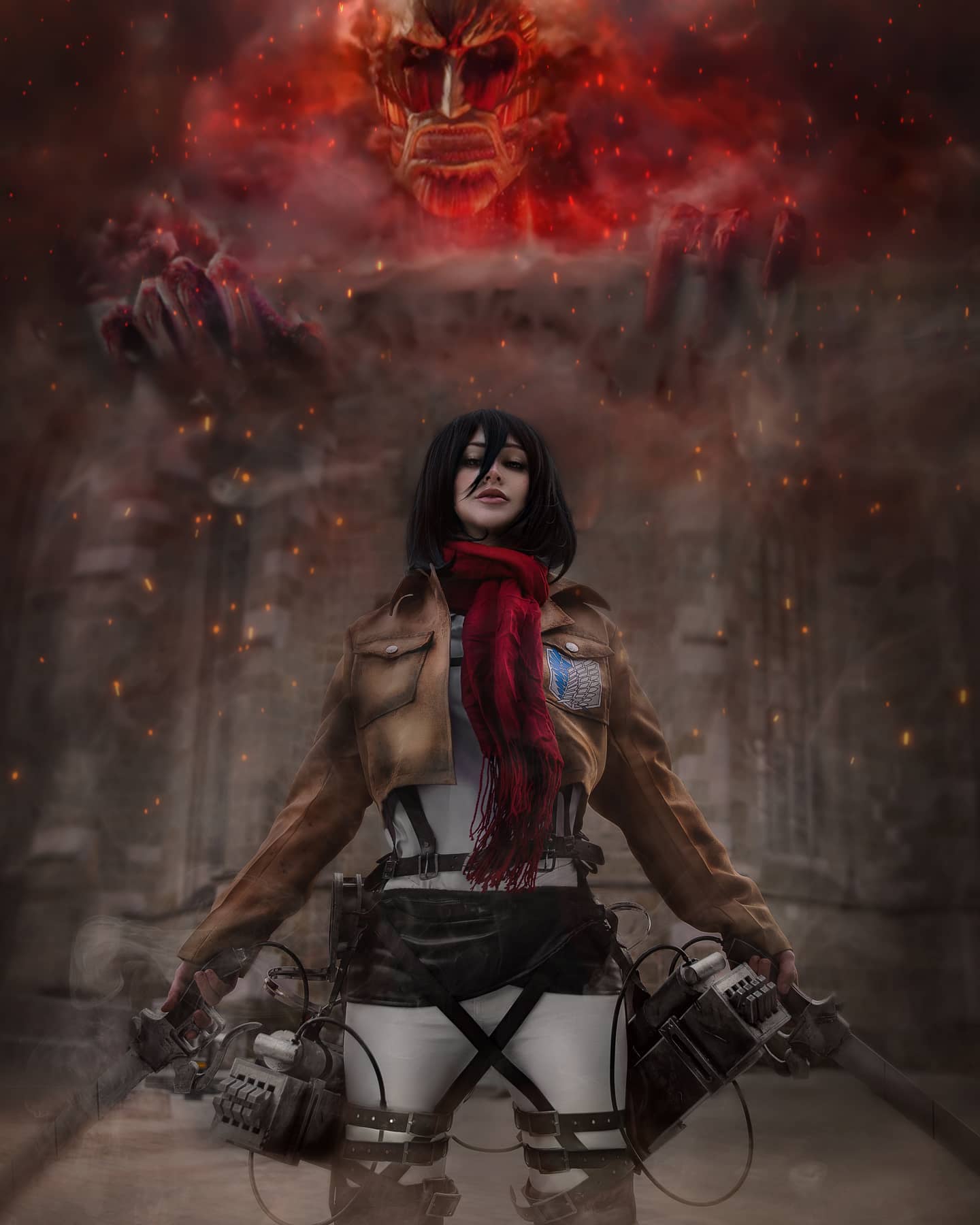 Modelo Liensue fez um apaixonante cosplay de Mikasa de Attack on Titan