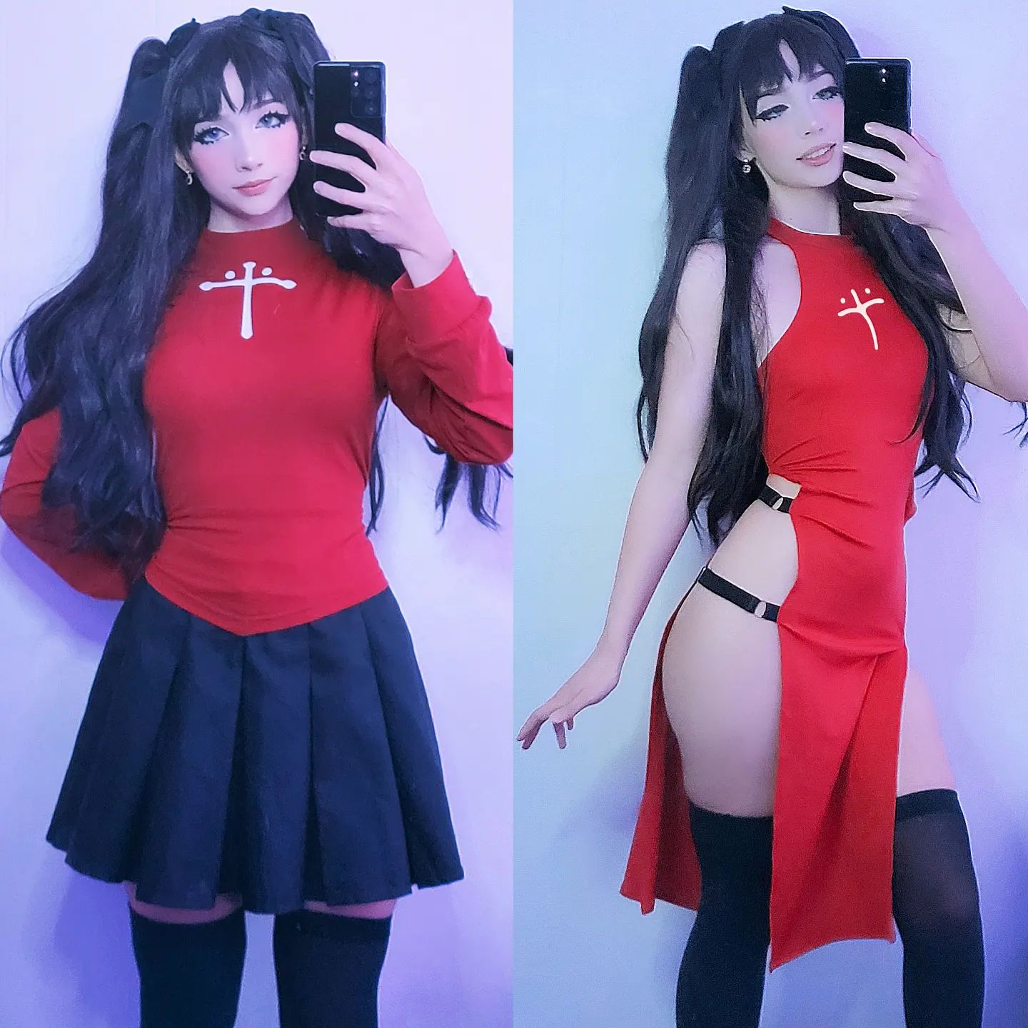 Modelo skyexsummers fez um ousado cosplay da Rin Tohsaka de Fate