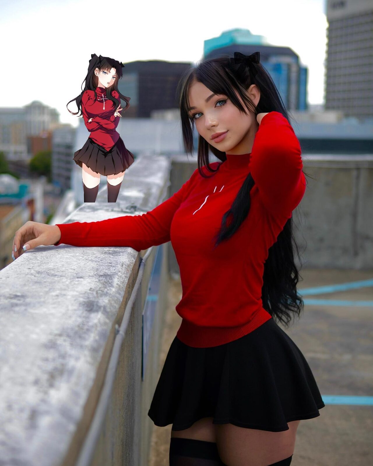 Modelo hanii.mae fez um lindo cosplay da Rin Tohsaka de Fate