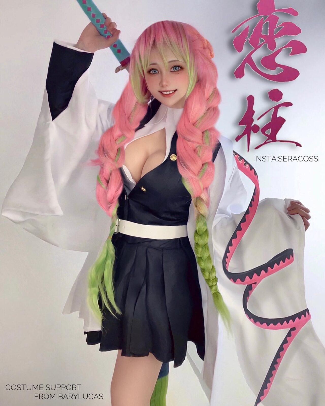 Modelo nahopoyopom fez um apaixonante cosplay da Mitsuri de Demon
