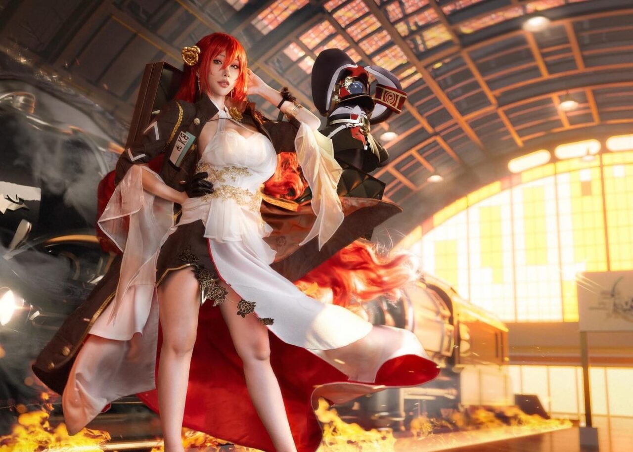 Modelo fez um belíssimo e encantador cosplay da Himeko de Honkai: Star Rail