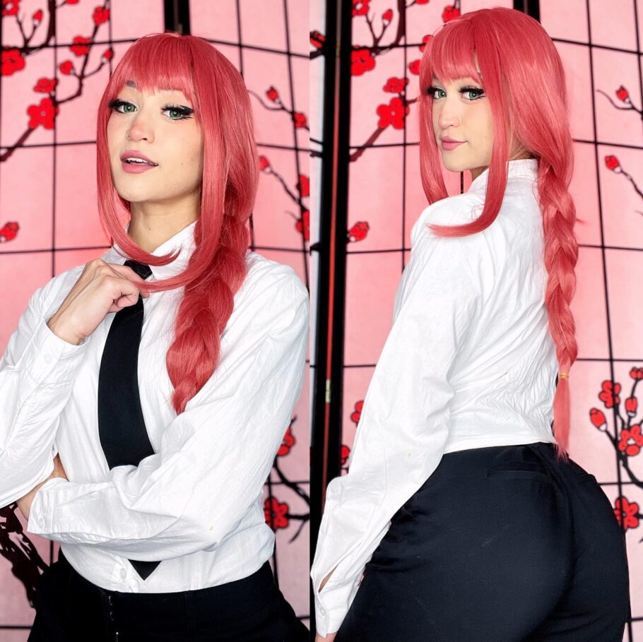 Modelo jane.beeb extravasa com um cosplay perfeito da Makima de