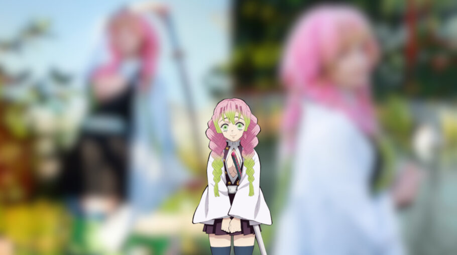 Modelo Tatsui tyan fez um encantador cosplay de Mitsuri Kanroji de Demon Slayer