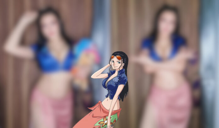 Modelo fez em estonteante cosplay de Nico Robin de One Piece