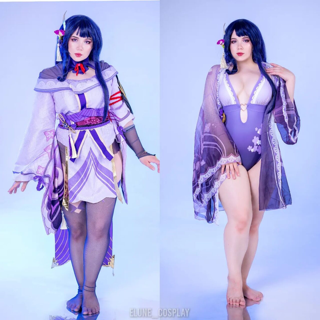 Modelo Elune fez um encantador cosplay da Raiden Shogun de Genshin Impact