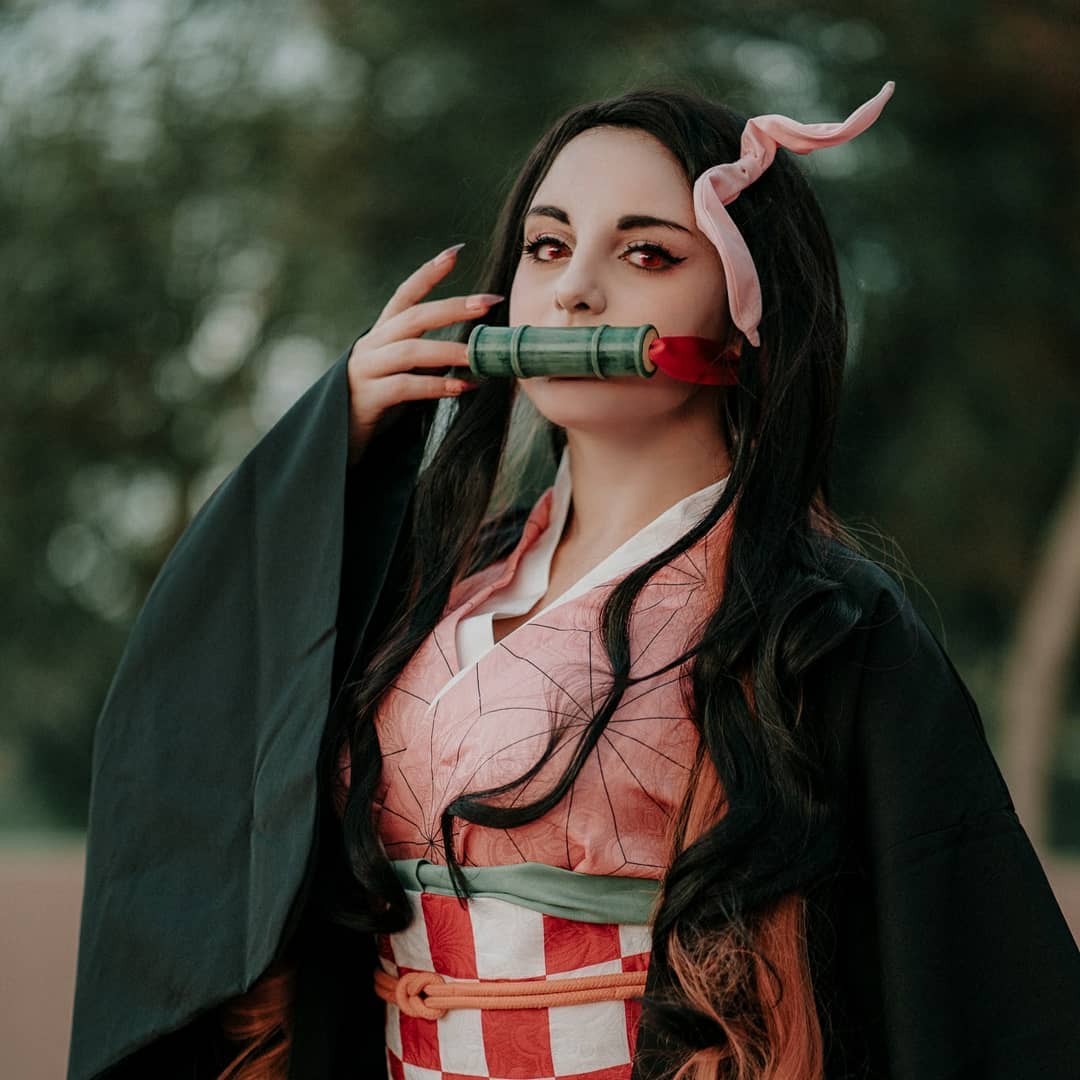 Modelo Marcellinecos Fez Um Encantador Cosplay Da Nezuko De Demon Slayer Critical Hits