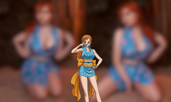 Modelo mia_green_tea fez um ousado cosplay da Nami de One Piece