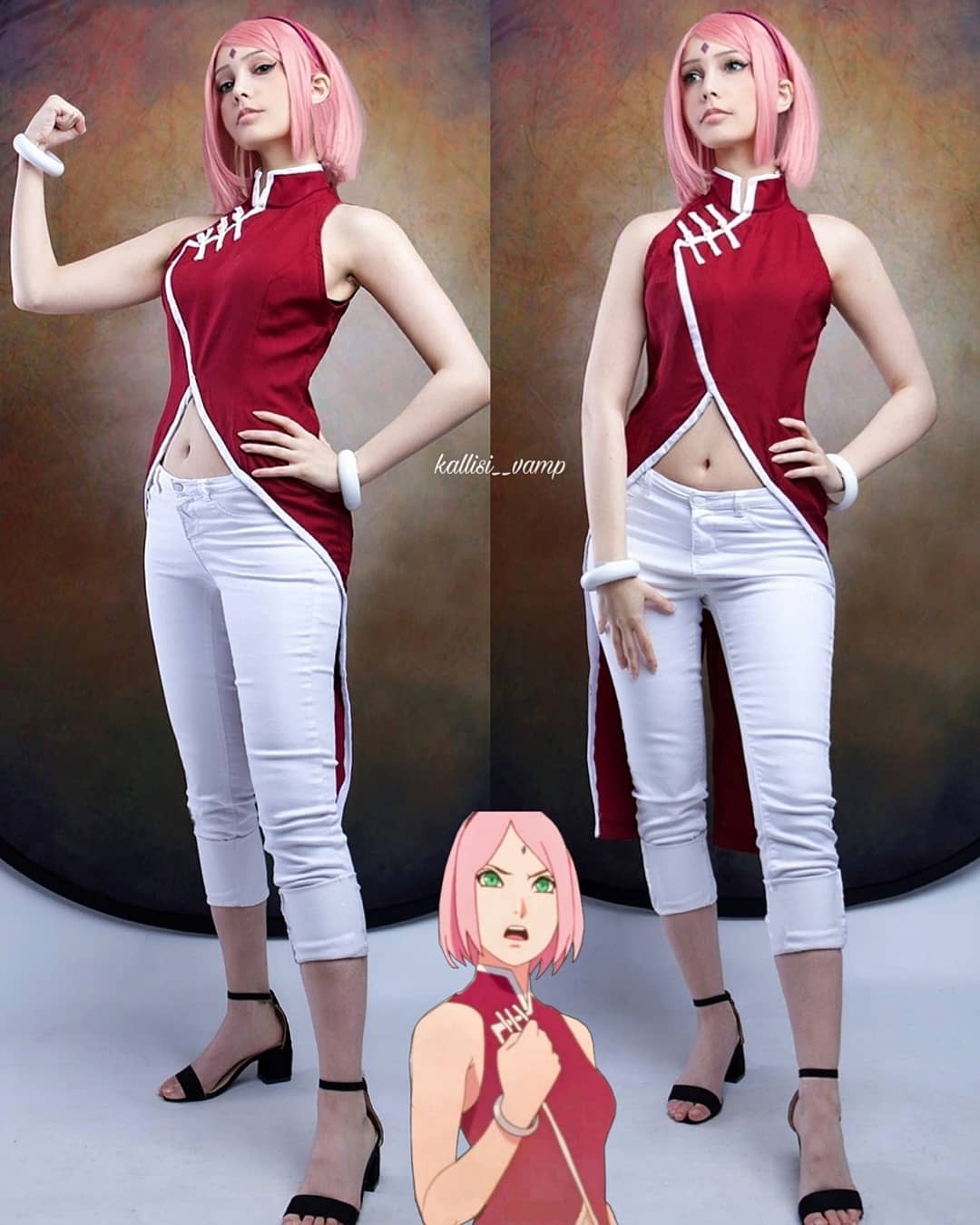 Modelo Kallisi fez um belíssimo cosplay da Sakura de Naruto