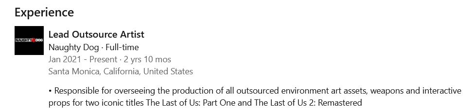 Artista da Naughty Dog acidentalmente confirma The Last of Us Part 2: Remastered