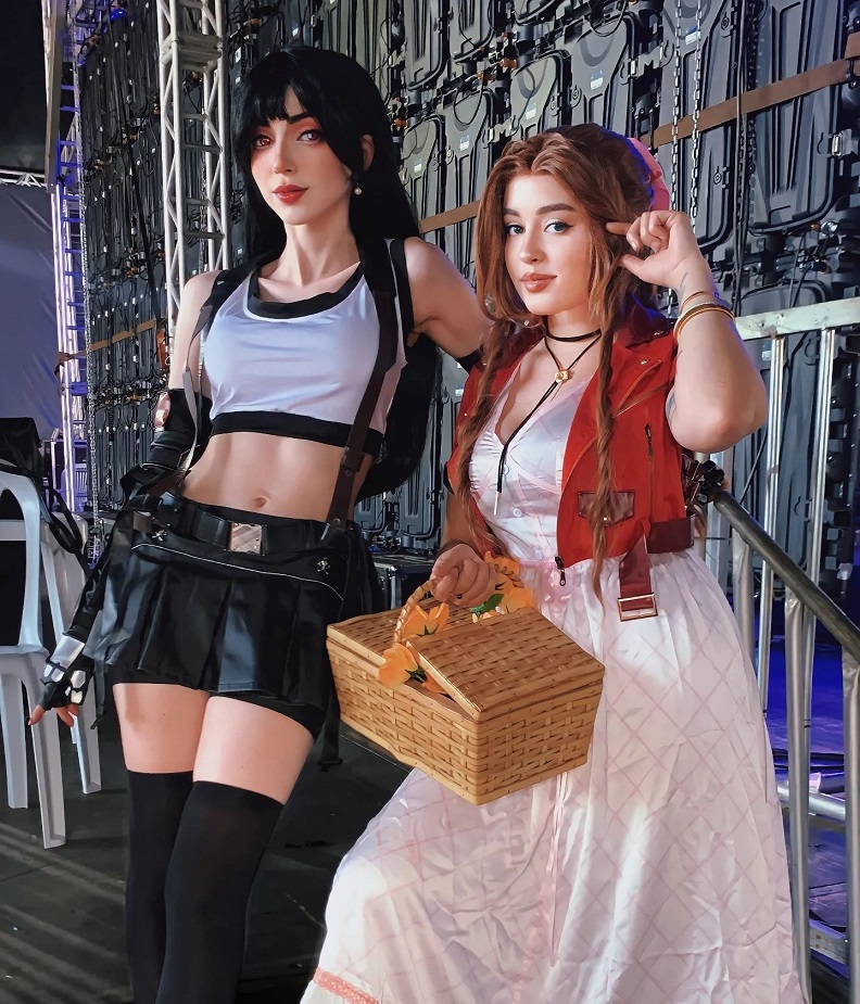 Brasileiras recriaram de forma encantadora Aerith e Tifa de Final Fantasy