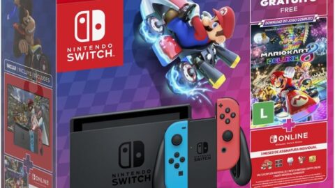 Console Nintendo Switch Joy-Con + Mario Kart 8 Digital + 3 Meses Assinatura Nintendo Switch Online