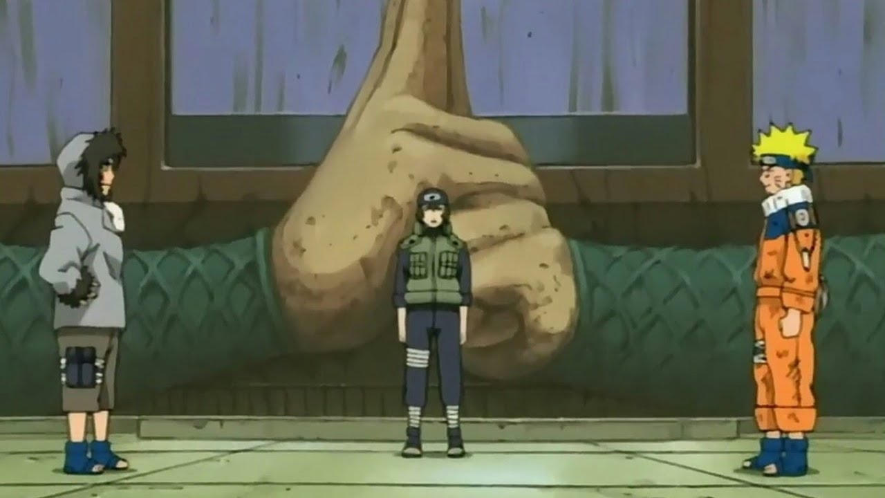 Em qual episódio ocorre a luta de Naruto contra Kiba?