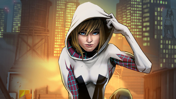 Modelo encarna a espetacular Spider-Gwen em um surreal cosplay