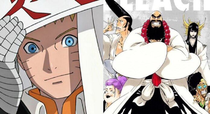 Artista imaginou como seriam os Kages de Naruto como membros da Guarda Real de Bleach