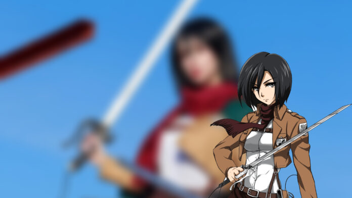 Modelo deslumbra com espetacular cosplay da sensacional da Mikasa Ackerman de Attack on Titan