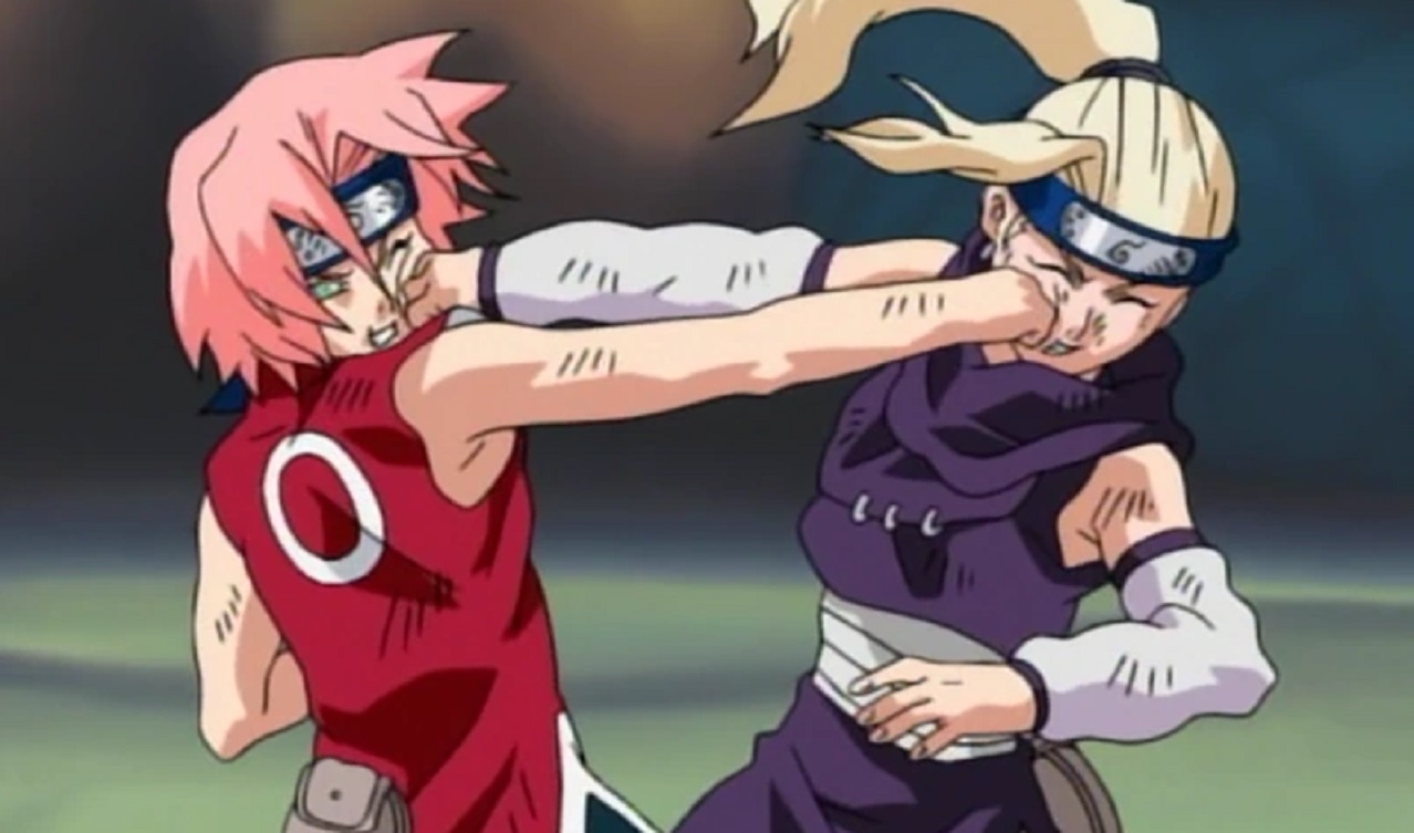 Naruto - Em qual episódio ocorre a luta de Sakura contra Ino?