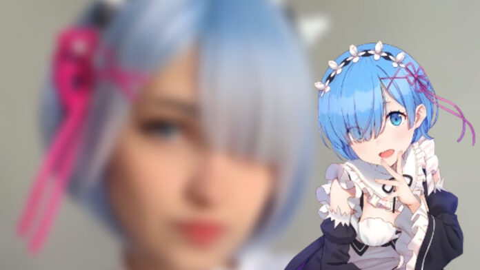 Modelo atrai a todos com gracioso cosplay da Rem de RE: Zero