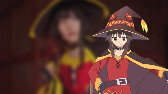 Modelo realiza um surreal cosplay da Megumin de Konosuba