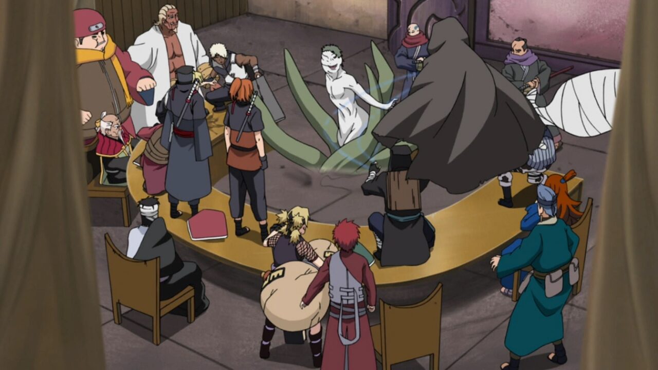 Naruto - Em qual episódio começa o arco da Reunião dos Cinco Kage?