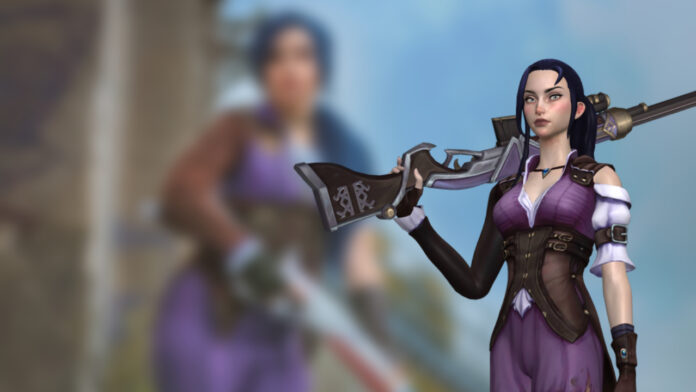 Modelo cativa a todos com divino cosplay de Caitlyn da série Arcane