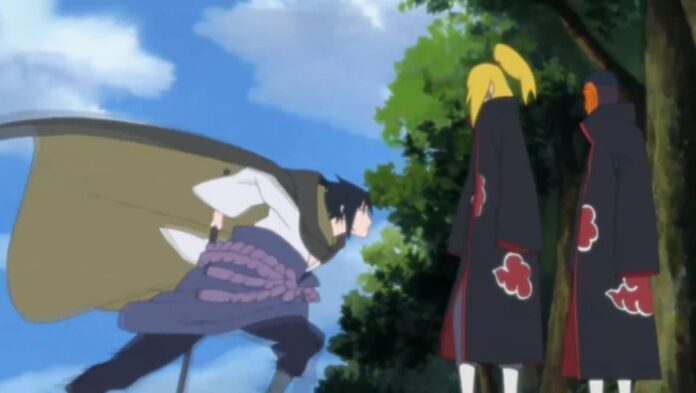 Naruto - Em qual episódio ocorre a luta de Sasuke contra Deidara?