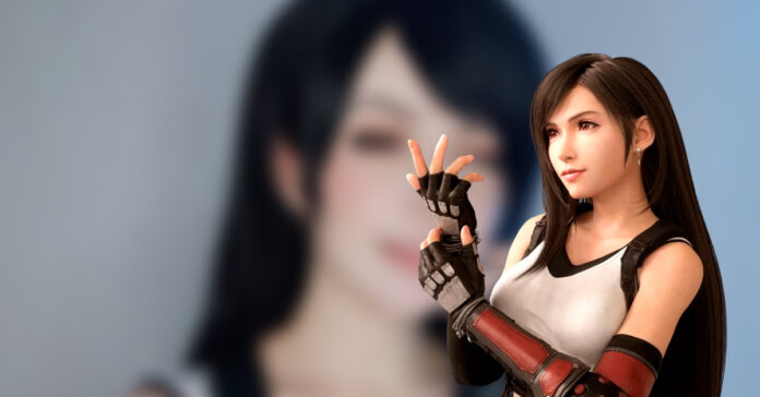 Modelo anastasia.komori fascina com um imponente cosplay da Tifa Lockhart de Final Fantasy