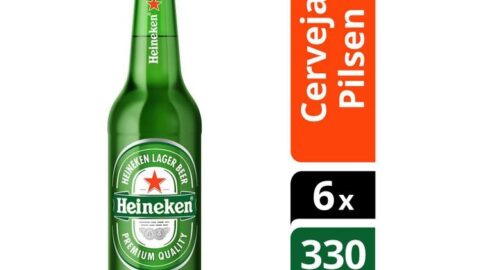 Cerveja Heineken Premium Puro Malte Lager - Pilsen 6 Garrafas Long Neck 330ml Código 225339400Heineken