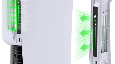 Acessórios de Ventoinha de Resfriamento para PS5 - Compatível com Edição de Disco e Digital, Branco