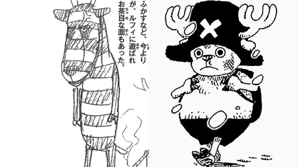 Este era o visual original do Chopper em One Piece e era completamente diferente