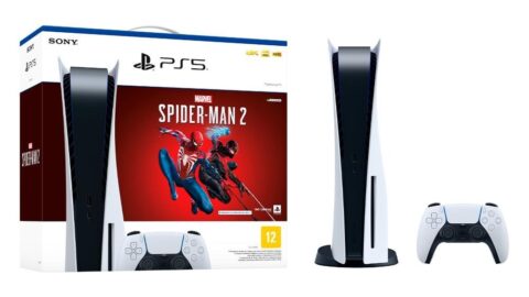 Console Playstation 5 Sony, SSD 825GB Mídia Física, + DualSense + Spider-Man 2