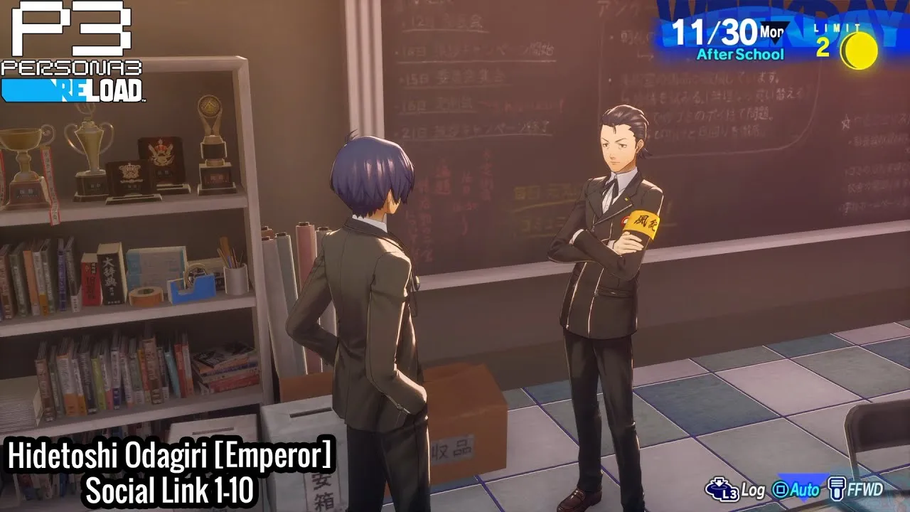 Persona 3 Reload - Guia do Social Link de Hidetoshi Odagiri (imperador)