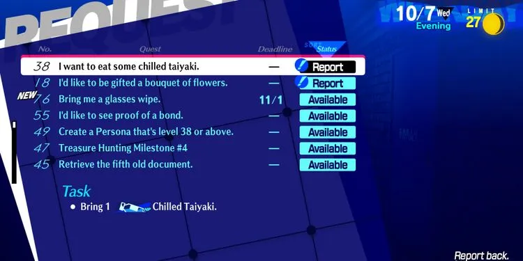 Persona 3 Reload - Como conseguir Taiyaki frio