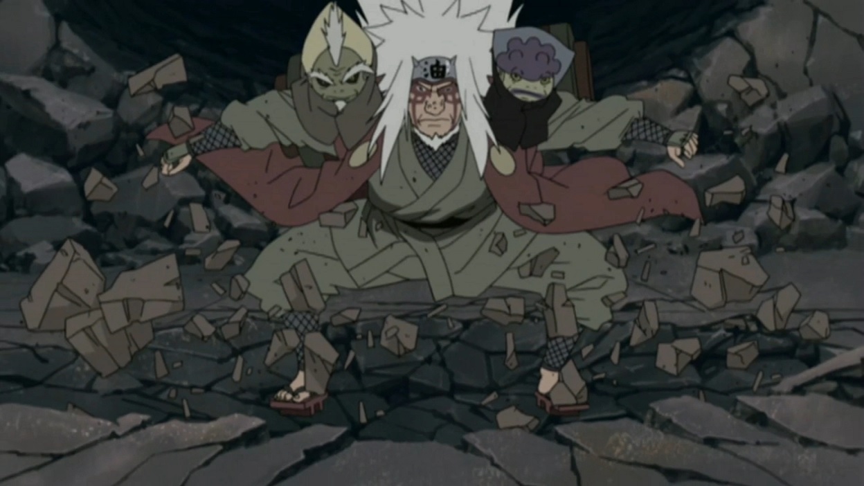 Naruto - Em qual episódio Jiraiya usa o Modo Sábio pela primeira vez?