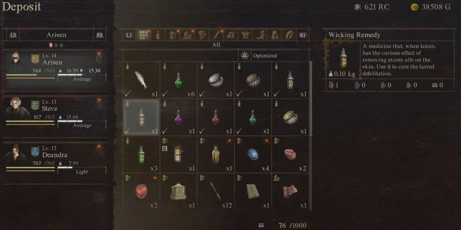 Dragon’s Dogma 2 - Como armazenar itens