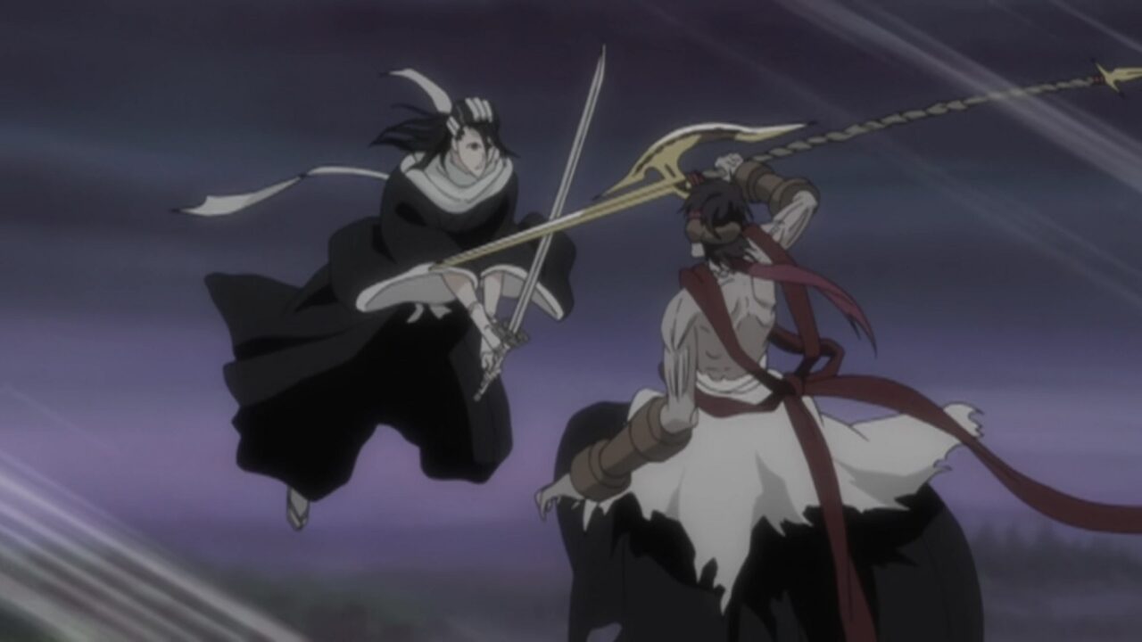 Bleach - Em qual episódio Byakuya luta contra Kōga?
