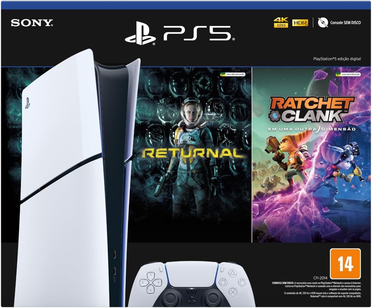 Sony lança bundle do PS5 Slim Digital com 2 jogos no Brasil
