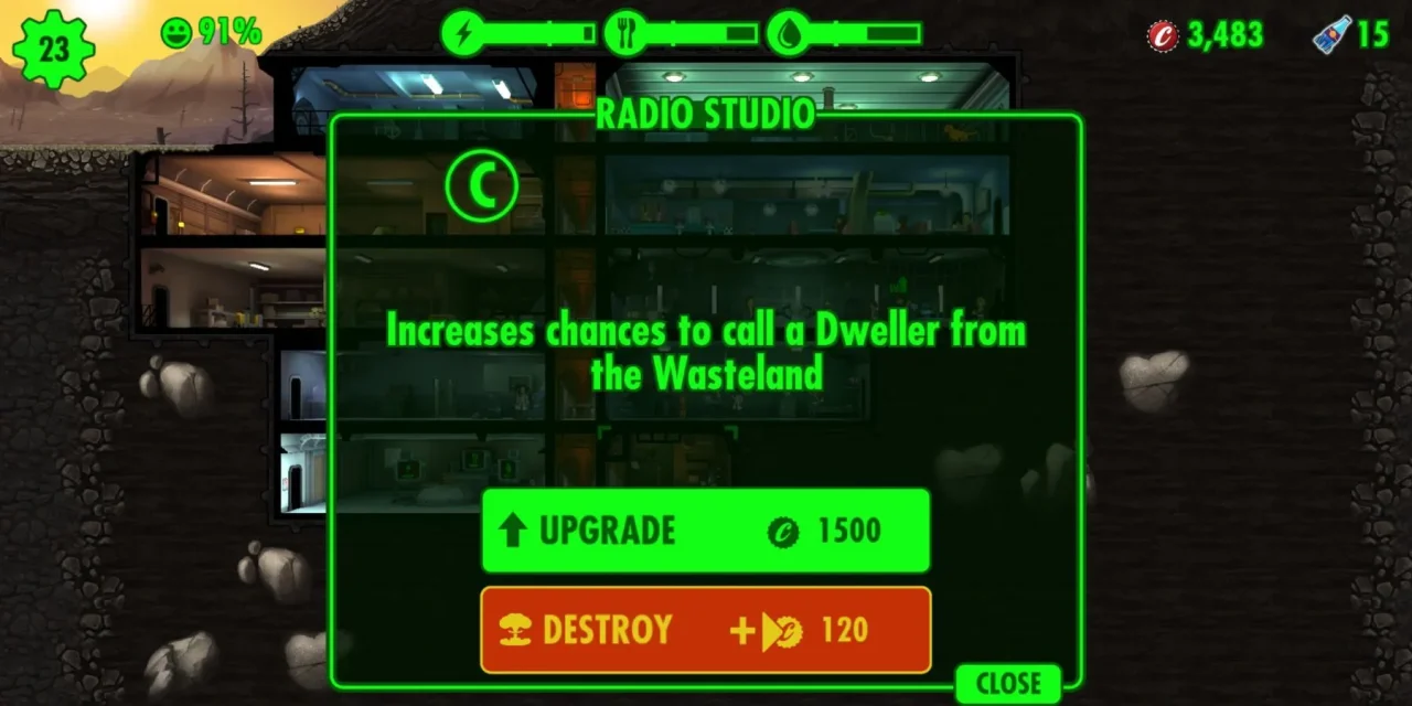 Como Destruir Salas no Fallout Shelter