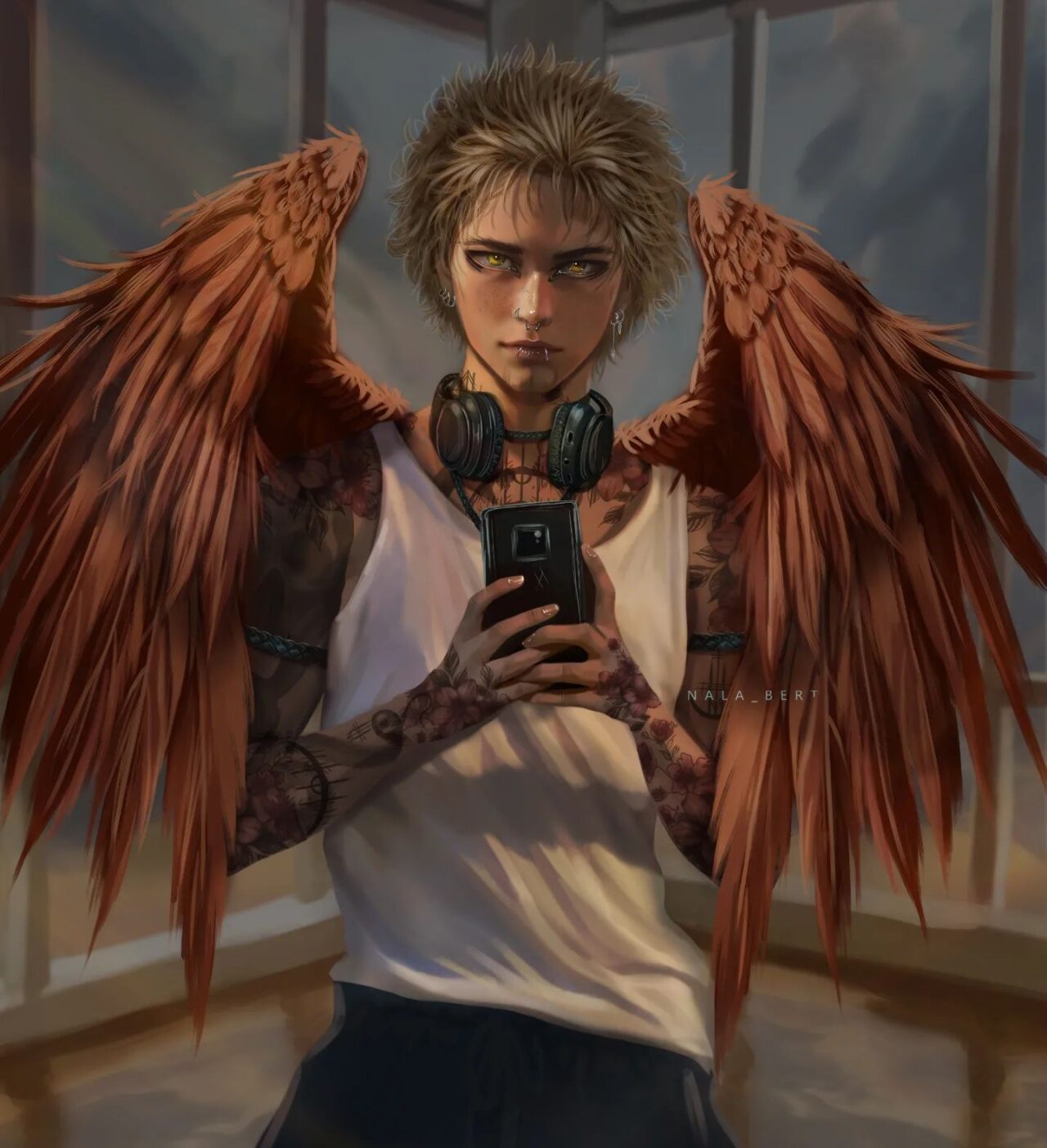 Artista imaginou como seria uma versão realista do Hawks de My Hero Academia