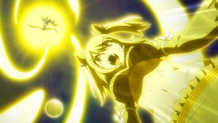 Em qual episódio de Fairy Tail Lucy derrota Jackal?