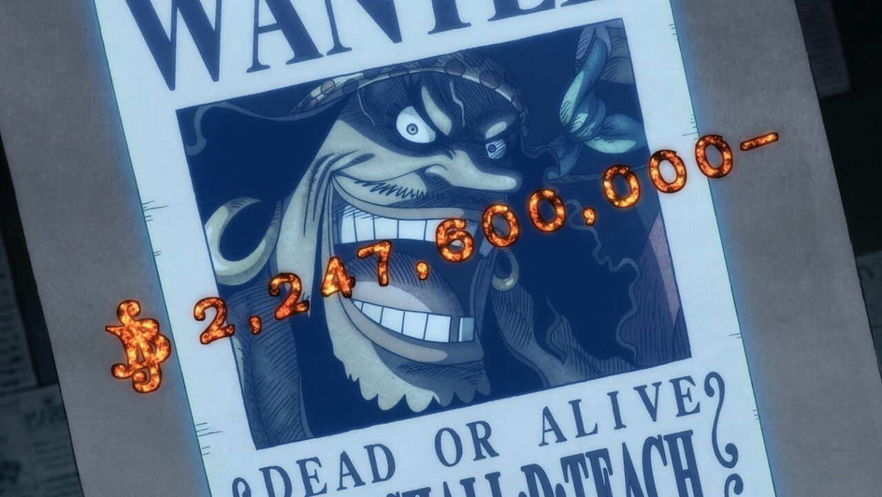Todas as recompensas do Barba Negra em One Piece