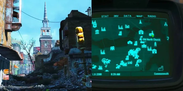 Localização da Antiga Igreja do Norte em Fallout 4