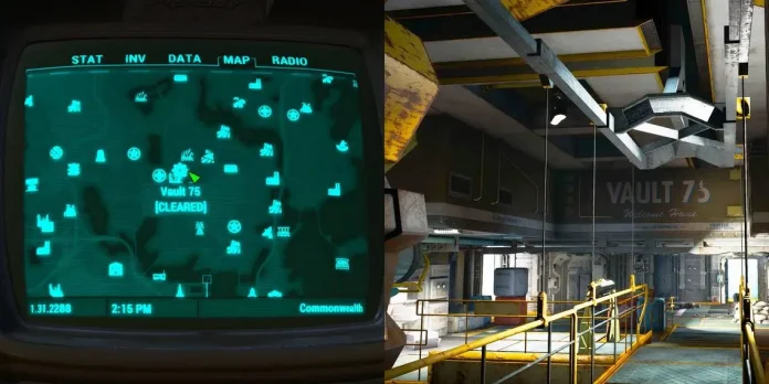 Localização da Vault 75 em Fallout 4