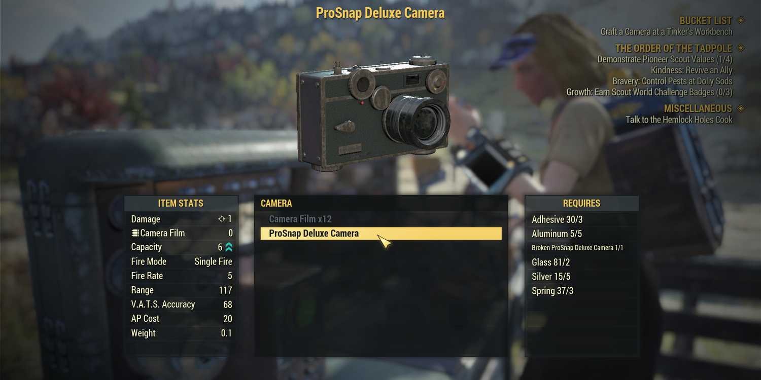 Como conseguir uma câmera no Fallout 76 Critical Hits